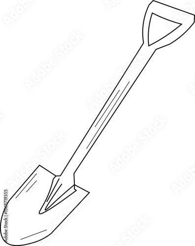 The Illustration of Farmer tools : Shovel
