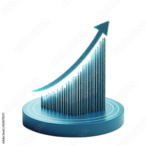 business graph with arrow