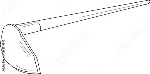 The Illustration of Farmers Tools Hoe