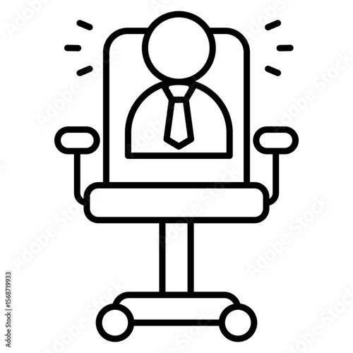 Vacancy Outline Icon Element For Design