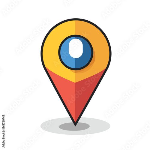 Paper art of the house with key. Vector illustration, vector style simple color