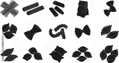 Explore different types of pasta shapes including spaghetti rigatoni farfalle and fusilli pasta types