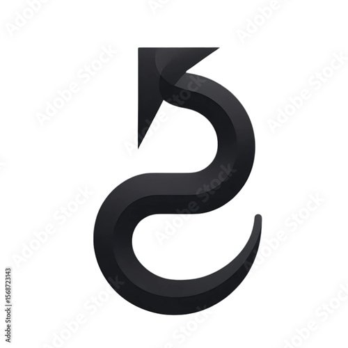 circular arrow icon with a subtle gradient and white outline. Black, arrow, upward, growth, development.