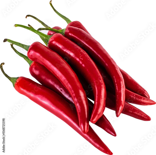 Fototapeta Naklejka Na Ścianę i Meble -  Red Chilies Isolated From Background