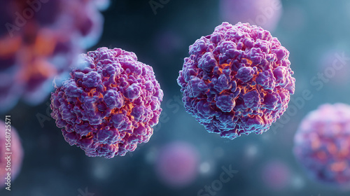 Microscopic virus particle