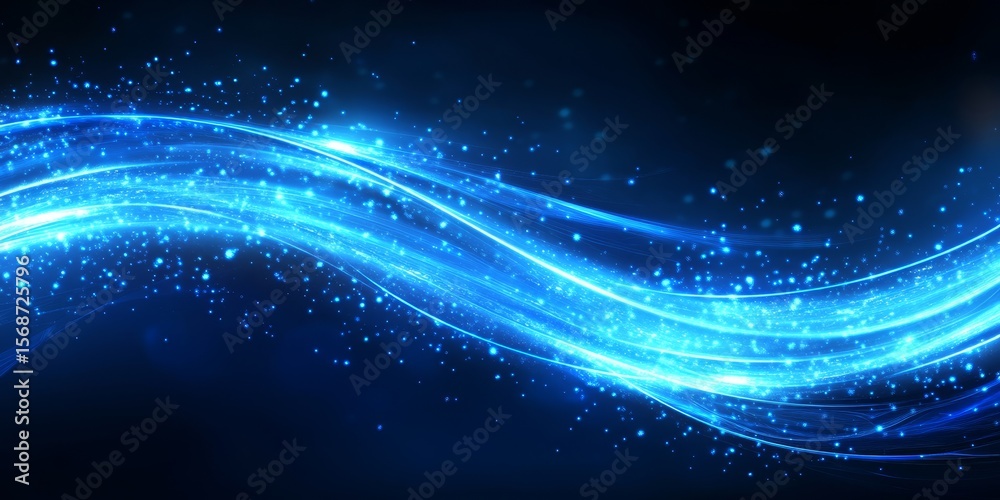 Obraz premium Abstract Blue Wave Design (1)