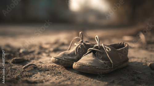Dust-covered shoes