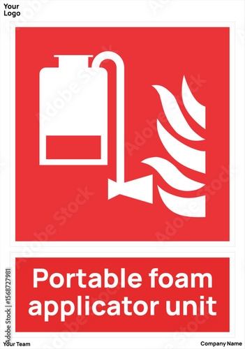 sign Portable foam applicator unit