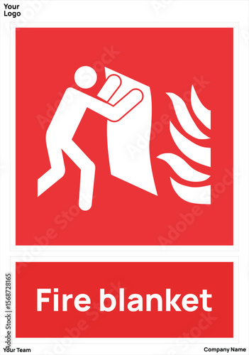 sign Fire blanket