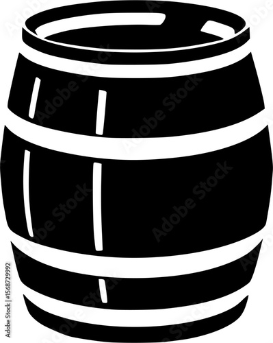 wooden barrel vector illustration