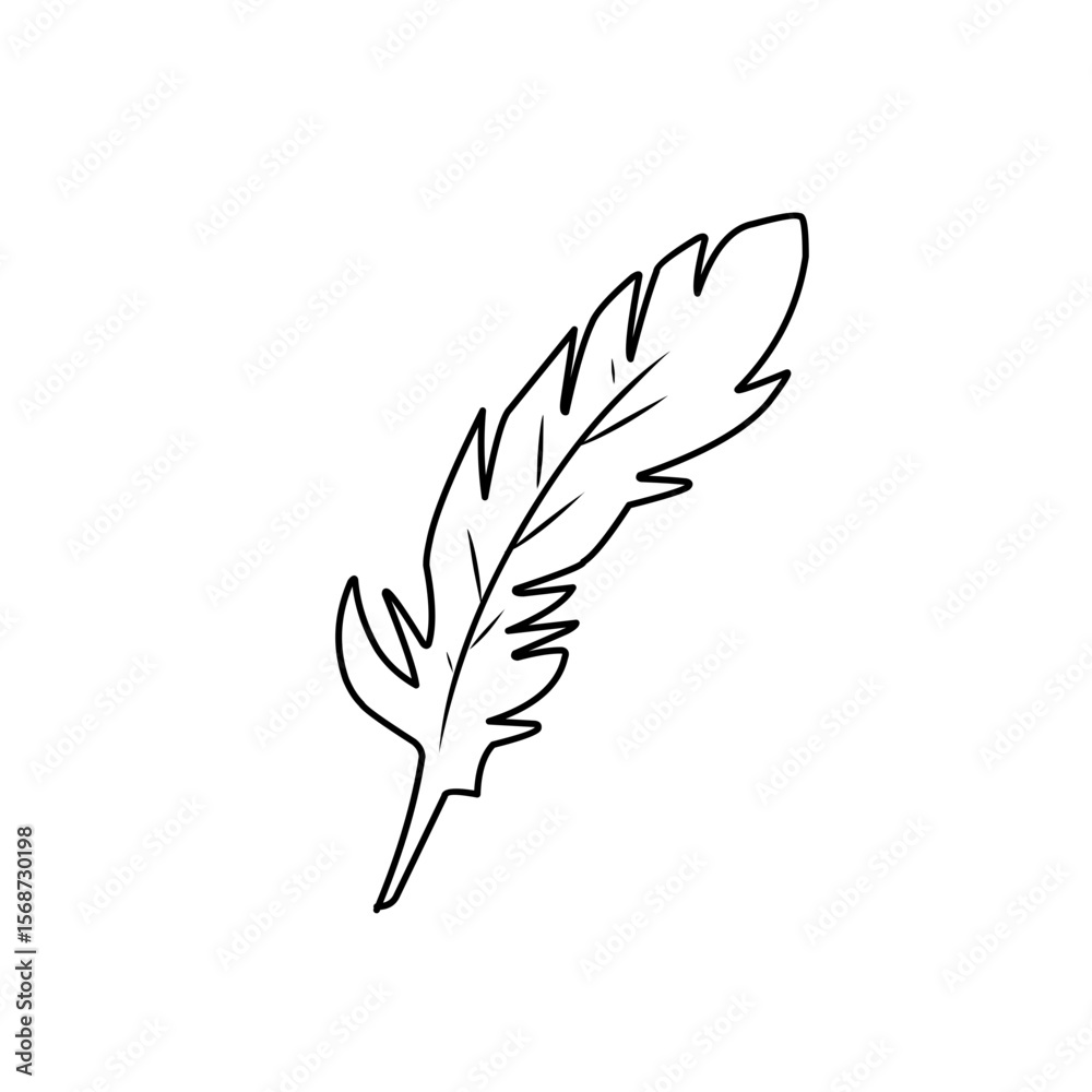 Obraz premium Hand drawn Doodle feathers