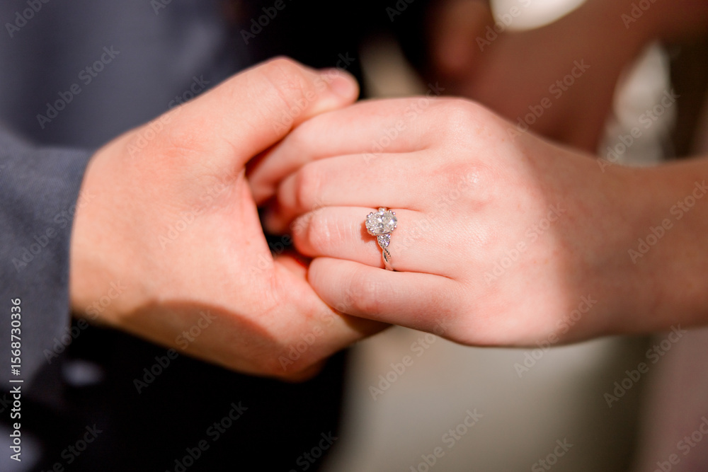 Engagement ring on hand Engagement ring on hand