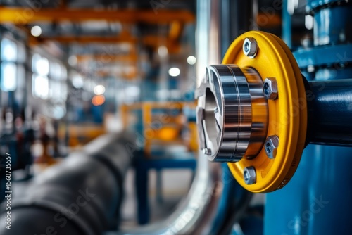 Wallpaper Mural Industrial piping connection close-up Torontodigital.ca