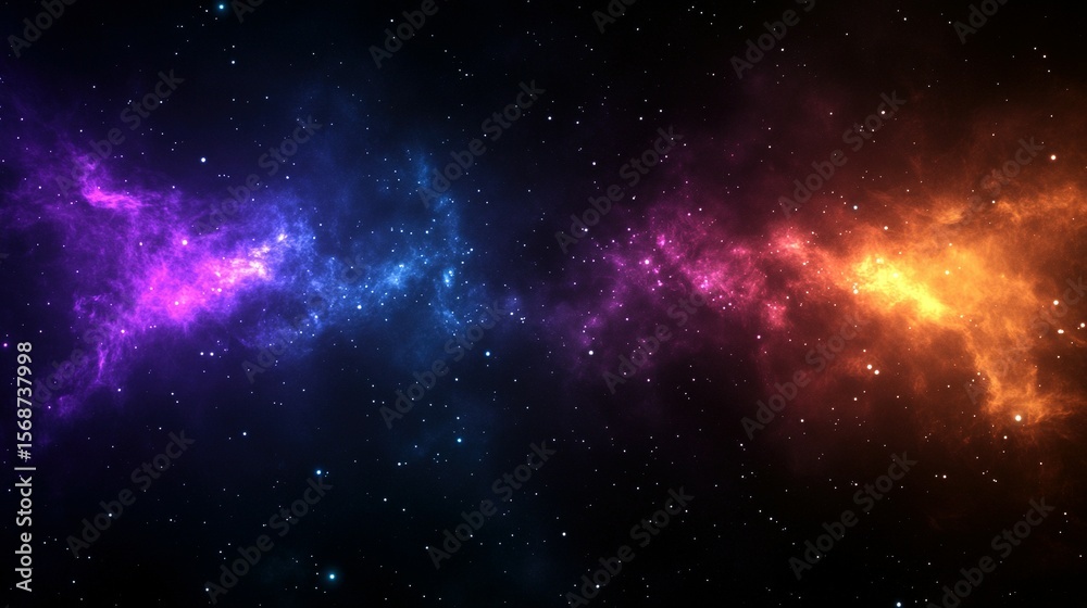 Naklejka premium Colorful nebulae and starscapes in deep space.