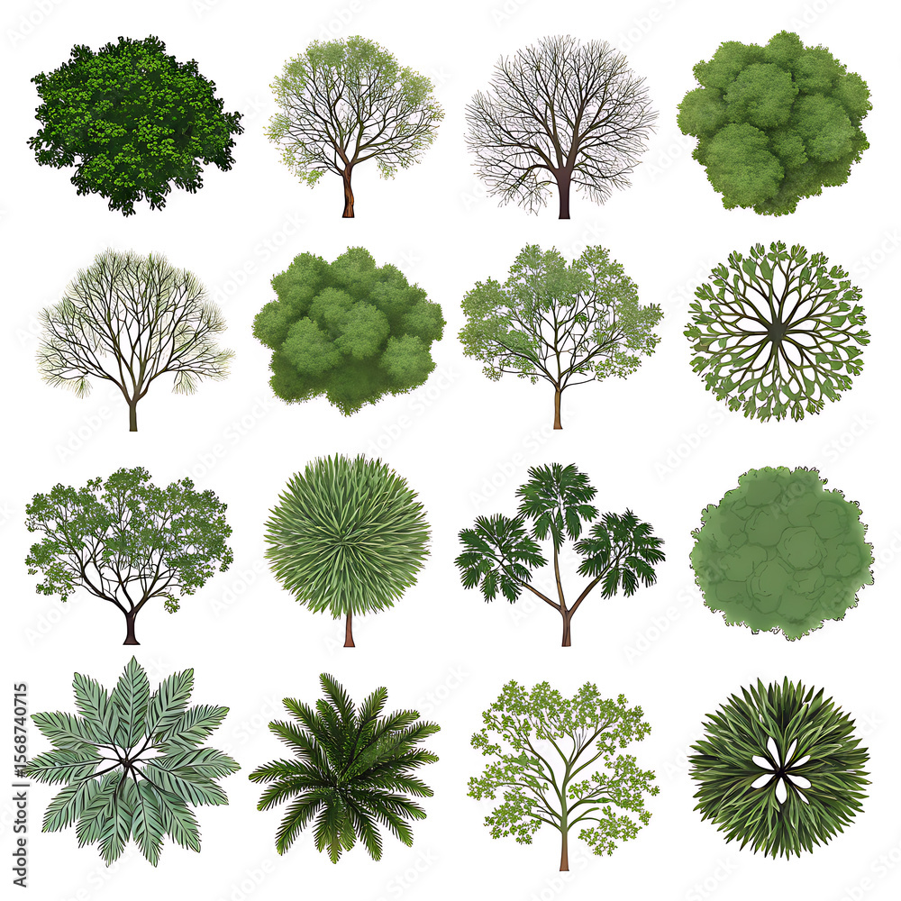 Fototapeta premium set of trees