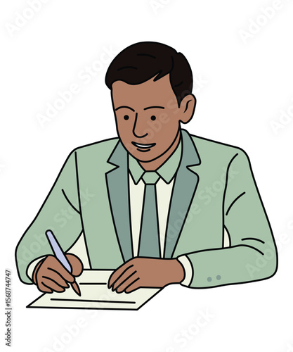 Office Worker Taking Notes