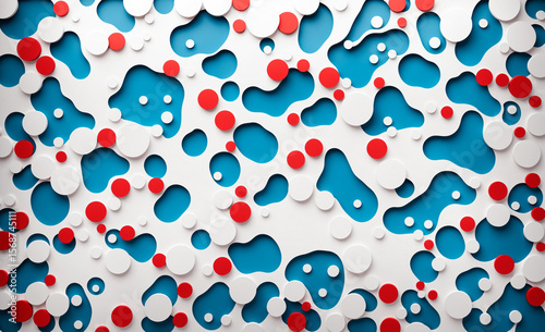 abstract white and red dots...