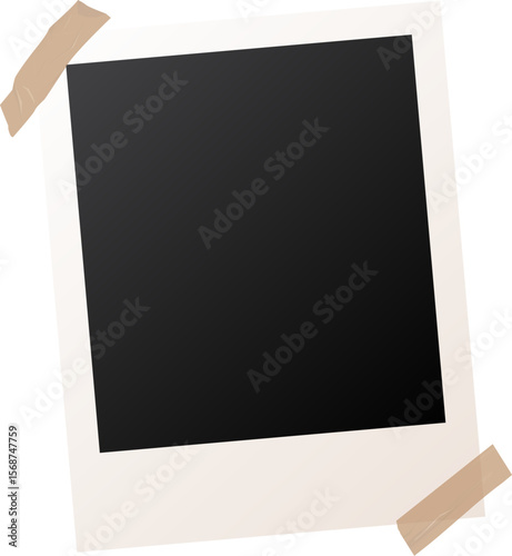 Empty photo frame polaroid mockup