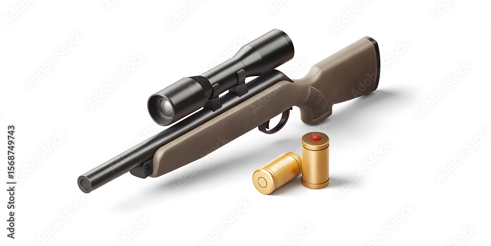 Naklejka premium gun and bullets