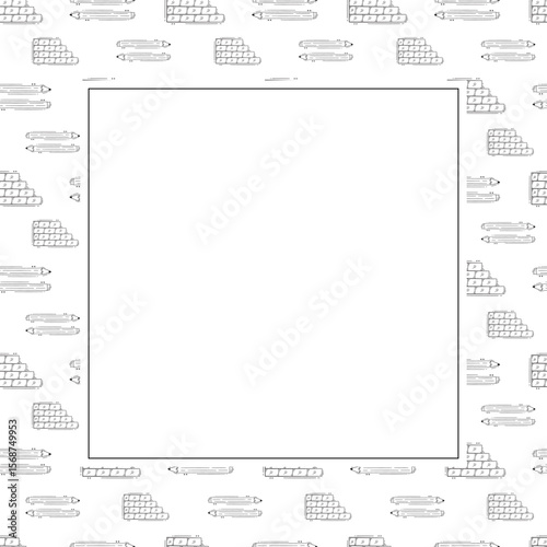 construction frame. doodle construction tool square frame. hand drawn construction frame background. construction tool background