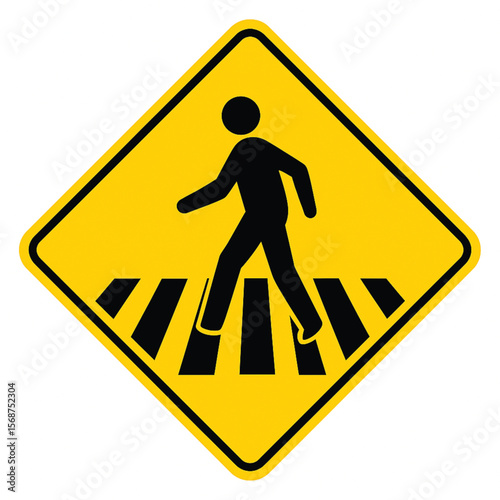 Pedestrian Crossing: Walk Sign Alert"