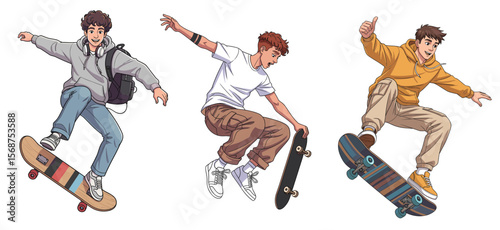 Energetic Skaters Collection - Vector SVG