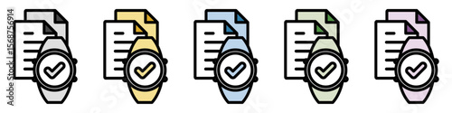 イラストアイコンセット：スマートウォッチファイル