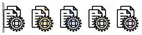 イラストアイコンセット：ギアファイル