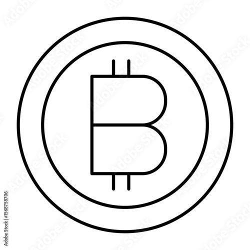 bitcoin outline icon