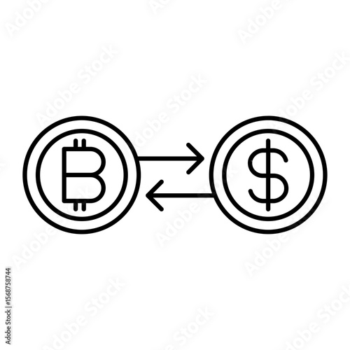 exchange outline icon
