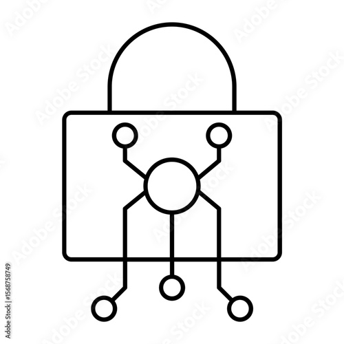criptography outline icon