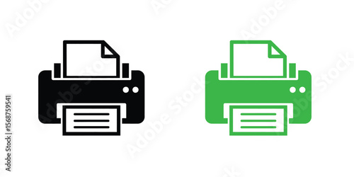 vector icon of a printer, representing print document, hard copy, or output."