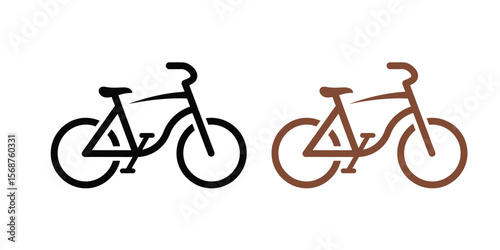 vector icon of a bicycle, representing cycling, eco-friendly transport, or recreation."