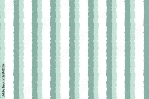 Seamless vertical stripe vector pattern in pastel green hand-drawn style. Perfect for fabric, gift wrap, packaging, and background design.
