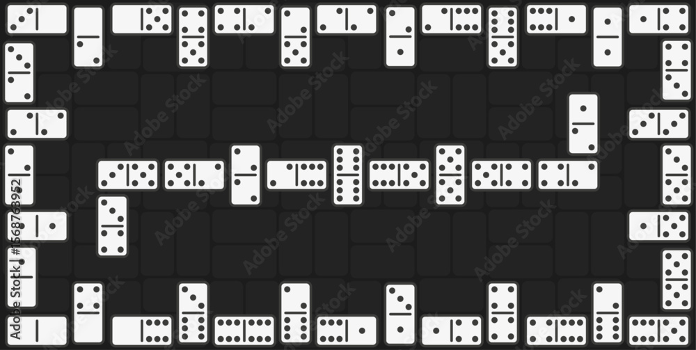 Fototapeta premium Domino illustration vector set