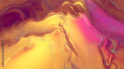 Abstract fluid painting with vibrant colors.