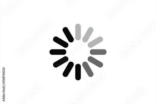 Circular black and grey gradient loading spinner, representing progress or wait time in digital and user interface design.
Media Type: Image