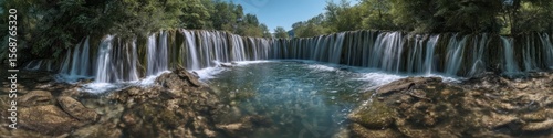 Waterfall adventure nature hdr 360 degrees view