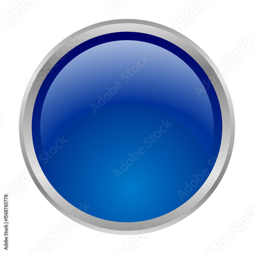 Free Download UI asset image vector png template 3D button circle blue - GFXLoad
