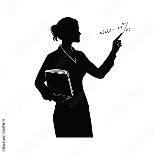 Female Teacher Silhouette: Education and Instruction