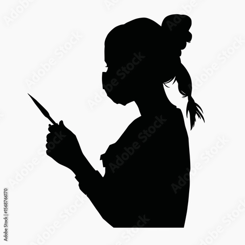 Medical Professional: Female Doctor Illustration