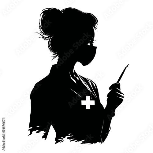 Medical Professional: Female Doctor Illustration
