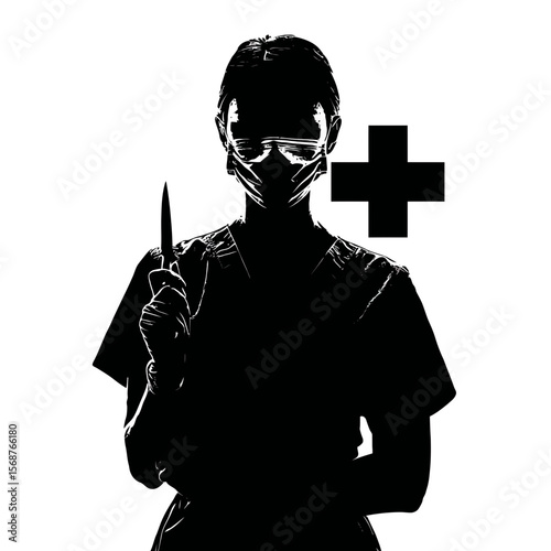 Medical Professional: Female Doctor Illustration