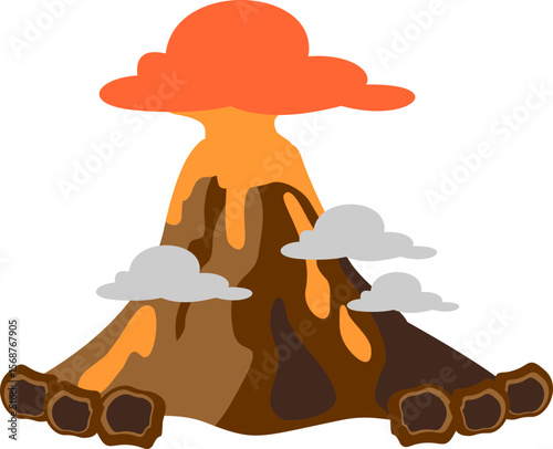 Volcano Illustration