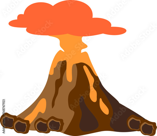 Volcano Illustration