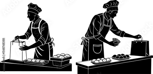 Baker Packaging Fresh Baked Goods: Food Service and Retail Silhouette