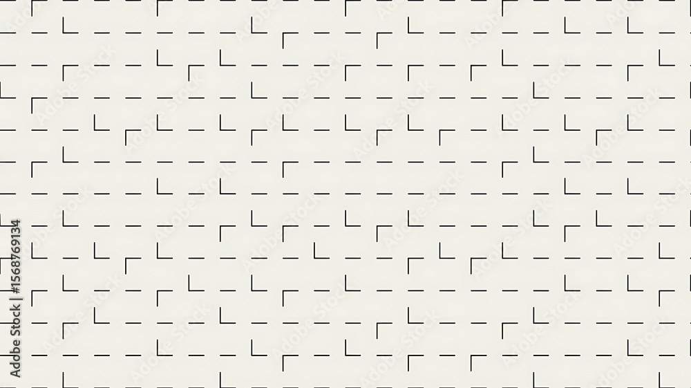 Obraz premium A repeating pattern of black lines and l shapes on a white background surface