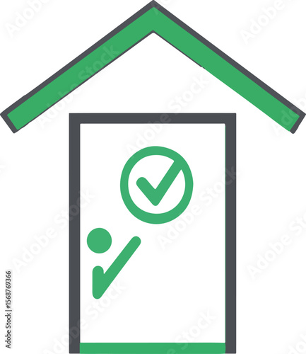 green house with a house