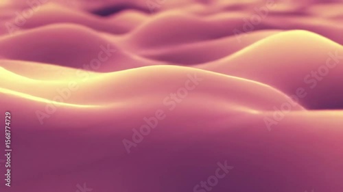 Soft Abstract Wavy Surface in Pink and Peach – Looping Motion Background
