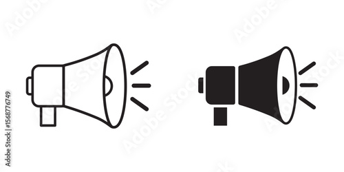 Sound volume icons set with different signal levels on white background. Sound icon, volume symbol, speaker sign, audio control icon set. Vector design eps 10